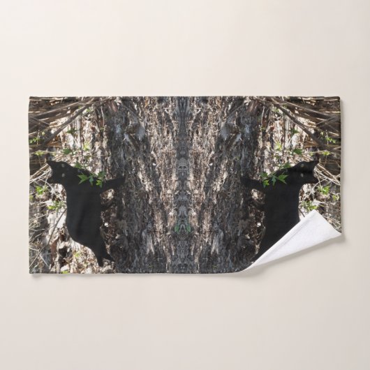 Black Cat Foto Badhandtuch Set (Handtuch)