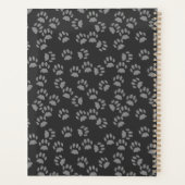 Black Cat Foto Herz Grau Pfoten Druckplaner Planer (Rückseite)