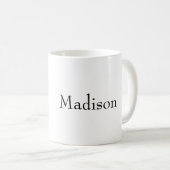 Black Cat Foto Personalisiert Name Kaffeetasse (VorderseiteRechts)