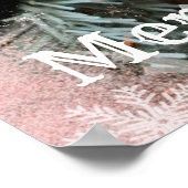 Black Cat Frohe Weihnachten Poster (Ecke)