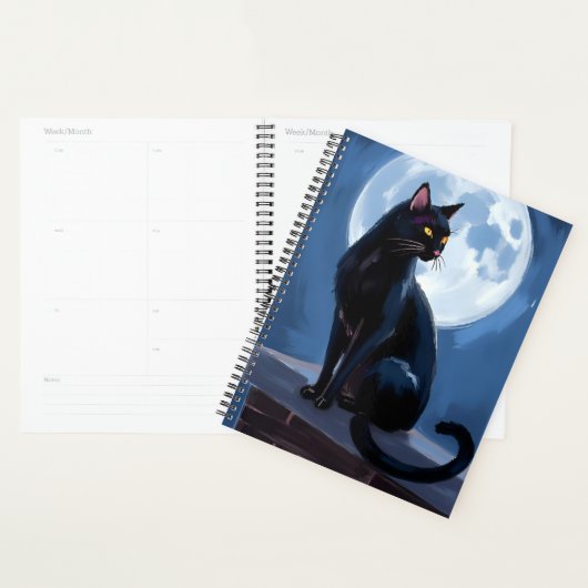 Black Cat | Full Moon Pet Painting Planer (Anzeige)