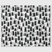 Black Cat Fun Geschenkpapier (Flach)