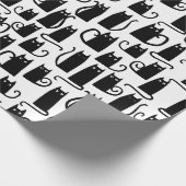 Black Cat Fun Geschenkpapier (Ecke)