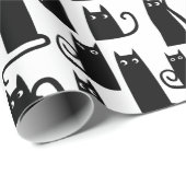 Black Cat Fun Geschenkpapier (Rolleneckpunkt)