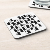 Black Cat Fun Getränkeuntersetzer (Linke Seite)