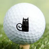 Black Cat Fun Golfball