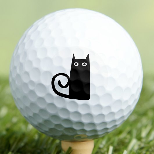 Black Cat Fun Golfball