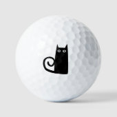 Black Cat Fun Golfball (Vorderseite)