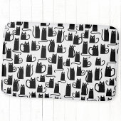 Black Cat Fun Muster Badematte