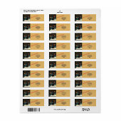 Black Cat Fun Retro Holiday Rücksendeadressen-Aufk (Vorne)