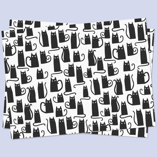 Black Cat Fun Seidenpapier
