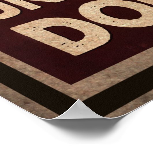 Black Cat Funny Bad Poster (Ecke)