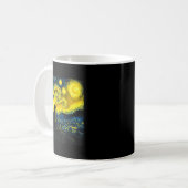 Black Cat Funny Cat Lover Mom Daddy Starry Night V Kaffeetasse (Vorderseite Links)