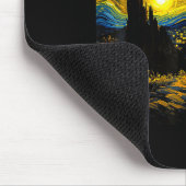 Black Cat Funny Cat Lover Mom Daddy Starry Night V Mousepad (Ecke)