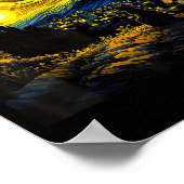 Black Cat Funny Cat Lover Mom Daddy Starry Night V Poster (Ecke)