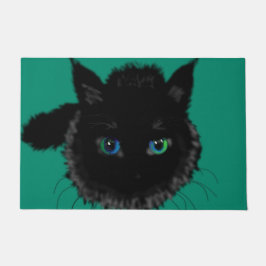 Black Cat Funny Doormat - Willkommen Fußmatte
