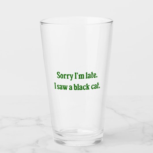 Black Cat Funny Glas (Vorderseite)