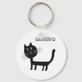 Black Cat Funny Key Ring Schlüsselanhänger (Vorderseite)