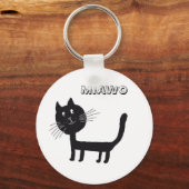 Black Cat Funny Key Ring Schlüsselanhänger (Vorderseite)