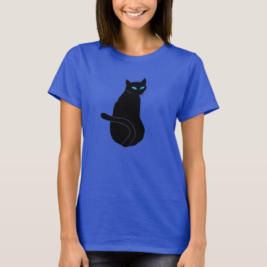 Black Cat Funny T - Shirt (Vorderseite)