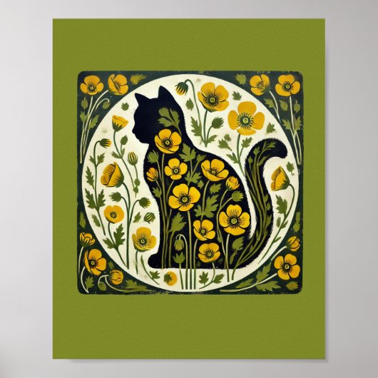 Black Cat Garden Poster (Vorne)