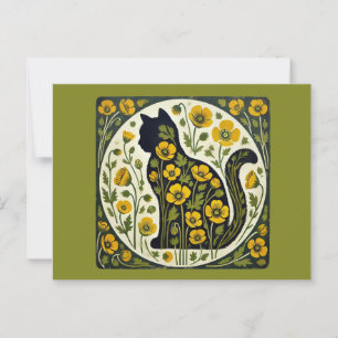Black Cat Garden Postkarte