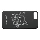 Black-Cat-Gehäuse für Monogramm Case-Mate iPhone Hülle (Rückseite (Horizontal))