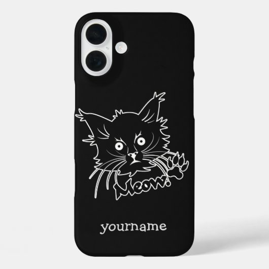 Black-Cat-Gehäuse für Monogramm Case-Mate iPhone Hülle (Rückseite)