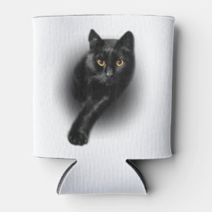 Black Cat Gelbe Augen Katzen T-Shirt gibt Mütter T Dosenkühler