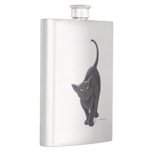 Black Cat Geschenke & Accessoires Flachmann (Rechts)