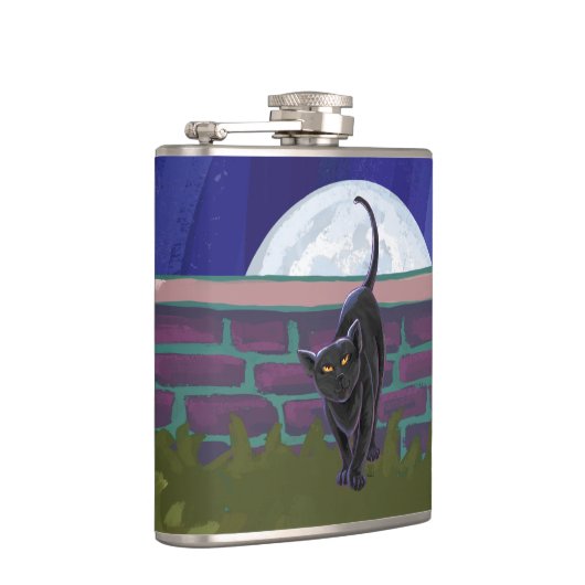 Black Cat Geschenke & Accessoires Flachmann (Rechts)