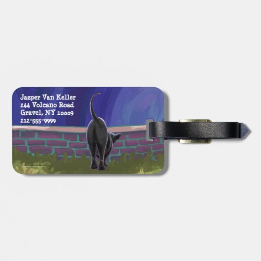 Black Cat Geschenke & Accessoires Gepäckanhänger (Rückseite horizontal)