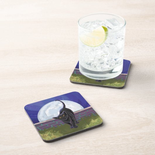 Black Cat Geschenke & Accessoires Getränkeuntersetzer (Rechte Seite)