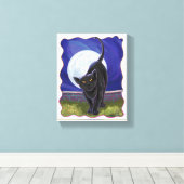 Black Cat Geschenke & Accessoires Leinwanddruck (Insitu (Holzboden))