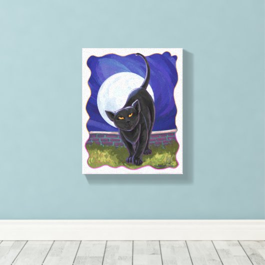 Black Cat Geschenke & Accessoires Leinwanddruck (Insitu (Holzboden))