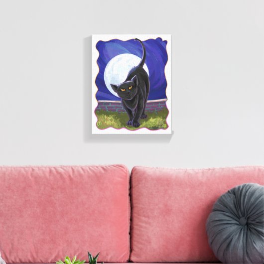 Black Cat Geschenke & Accessoires Leinwanddruck (Insitu (Wohnzimmer))