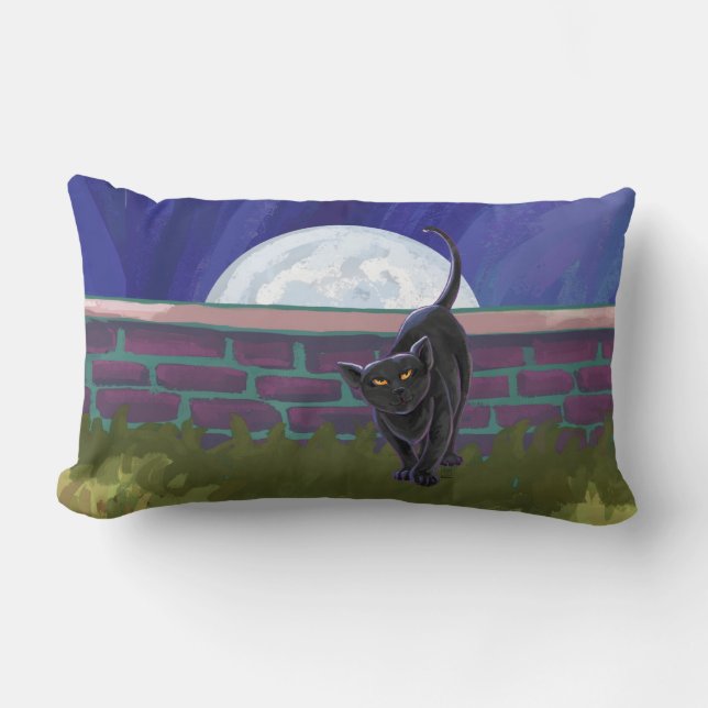 Black Cat Geschenke & Accessoires Lendenkissen (Vorderseite)