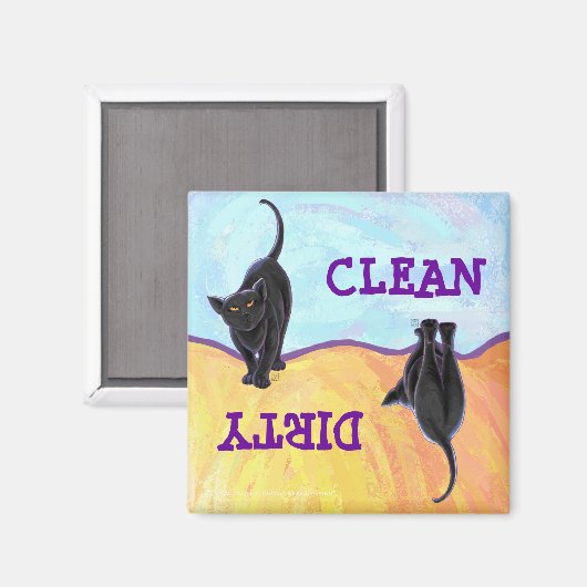 Black Cat Geschenke & Accessoires Magnet (Vorderseite/Rückseite)