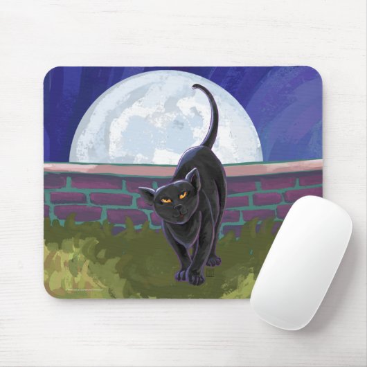 Black Cat Geschenke & Accessoires Mousepad (Mit Mouse)