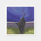 Black Cat Geschenke & Accessoires Serviette (Vorderseite)