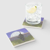 Black Cat Geschenke & Accessoires Steinuntersetzer (Seitenansicht)