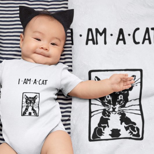 Black Cat Geschenke Baby Strampler