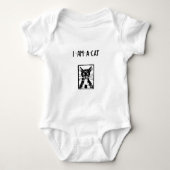Black Cat Geschenke Baby Strampler (Vorderseite)