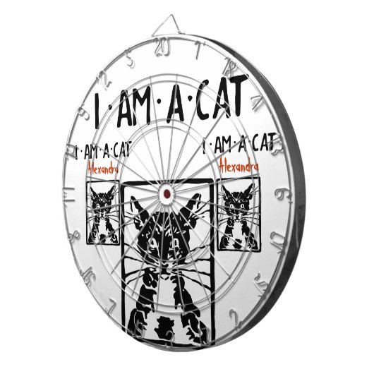 Black Cat Geschenke Dartscheibe (Vorderseite rechts)