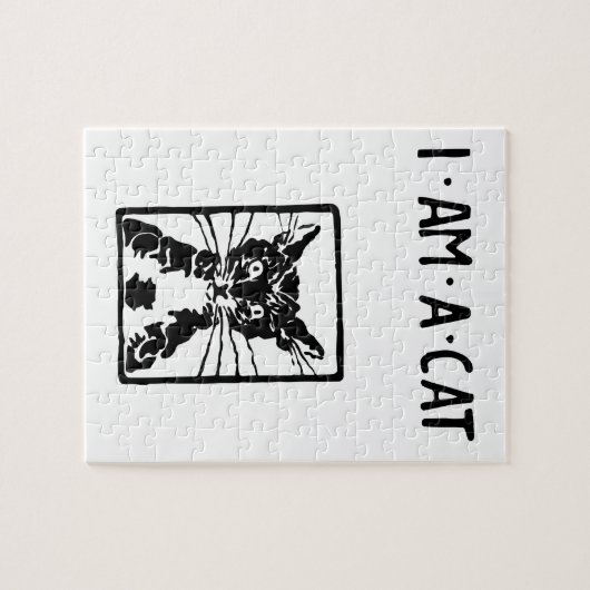 Black Cat Geschenke Puzzle (Horizontal)