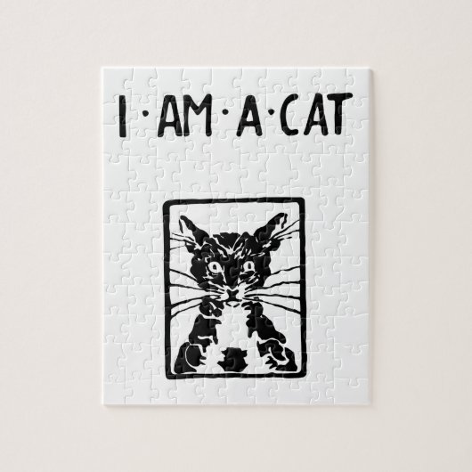 Black Cat Geschenke Puzzle (Vertikal)