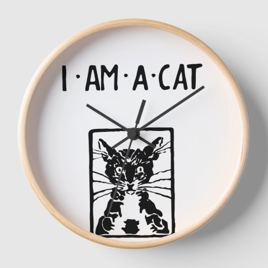 Black Cat Geschenke Uhr (Vorderseite)