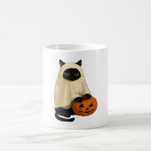 Black Cat Ghost mit Pumpkin Essential T - Shirt Kaffeetasse (Mittel)