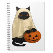 Black Cat Ghost mit Pumpkin Essential T - Shirt Notizblock (Vorderseite)