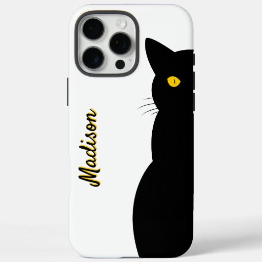 BLACK CAT Golden Eyes individuell einstellbar Case-Mate iPhone Hülle (Rückseite)